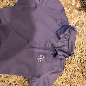 Women’s XS Purple Under Armour golf shirt.  Balsam Mountain Preserve logo NWT